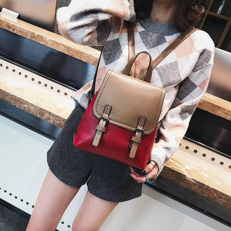 2018 Hot Fashion Women Backpack PU Leather Bag for Teenager Girls Women Backpack School Bags Top-handle Ladies Backpack Mochilas (20)
