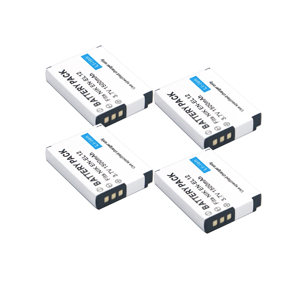 DVISI 4pcs ENEL12 EN-EL12 Battery for Nikon A900 AW110 AW120 AW130 S9900 S9700 S9500 S9400 S9300 S9200 S9100 S6300 S8200 | Электроника