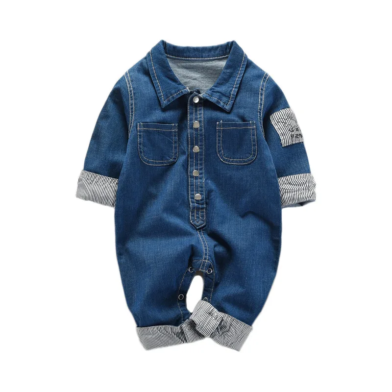

Baby onesies 2018 new baby denim jumpsuit newborn romper baby clothing sets high quality