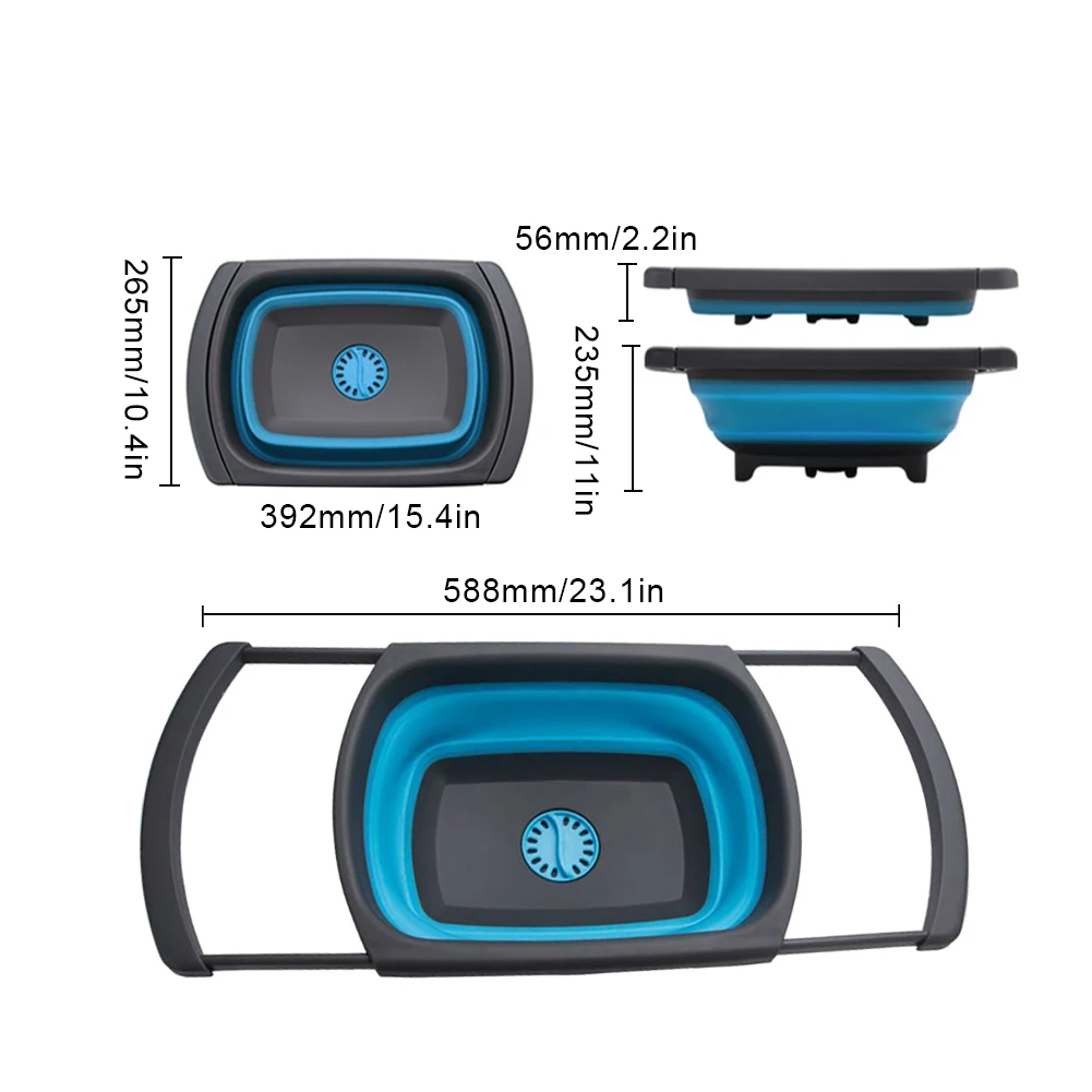 Креативная дренажная корзина, портативный складной бассейн для пикника, дорожный инструмент для слива раковины, инструмент для мытья фруктов, для дома, для путешествий, кемпинга