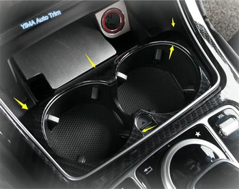 

Lapetus Auto Styling Water Cup Holder Frame Cover Trim Carbon Fiber ABS Fit For Mercedes Benz E-Class E CLASS W213 2016 - 2020