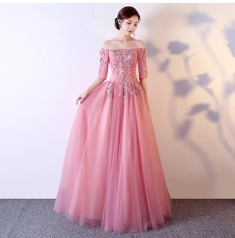 Дешевые розовые Бальные платья с открытыми плечами, милое 16 платье для 15 лет, дебютантное вечернее платье, vestidos De 15 Anos