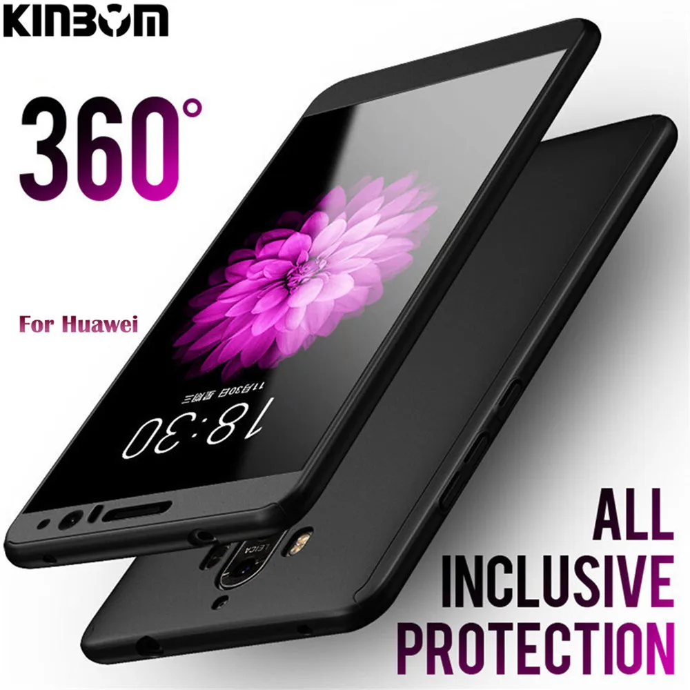 KINBOM для Honor 8 9 lite 360 градусов защитный чехол телефона huawei P20 P20pro P9 P10lite P10Plus полное
