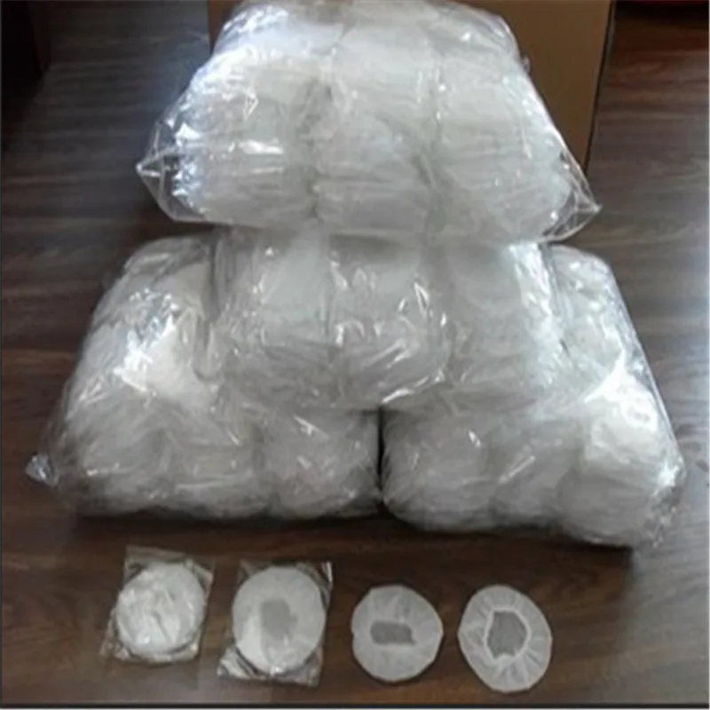 Linhuipad 12 13cm 2 color White and black Non Woven Disposable Sanitary Headphone Cover widely use for big over head headsets