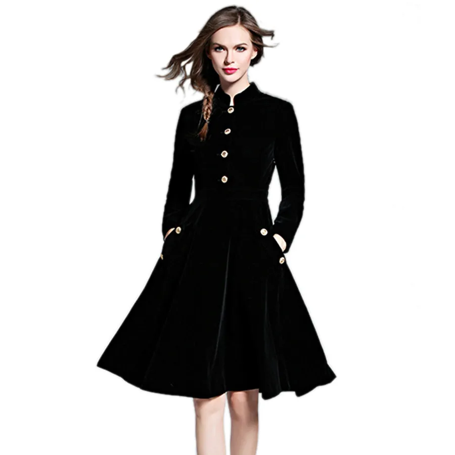 velvet dress with pockets