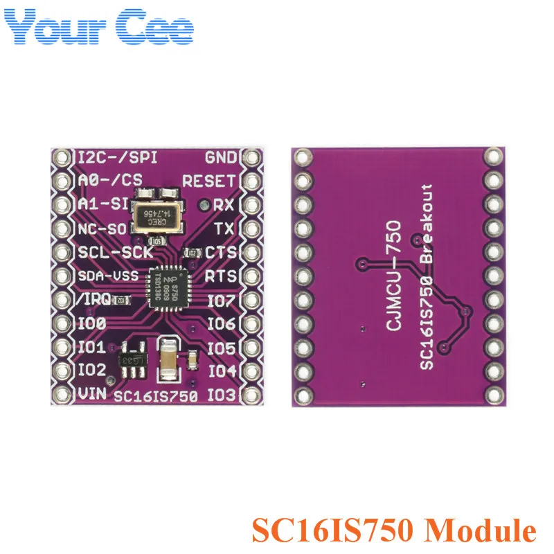 750 SC16IS750 Single UART с интерфейсом I2C-Bus/SPI для промышленного управления CJMCU-750 Модуль