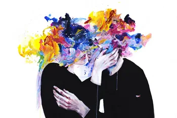 

Modern handmade painting hot kiss of lover on oil canvas for living room decor and wallpaper