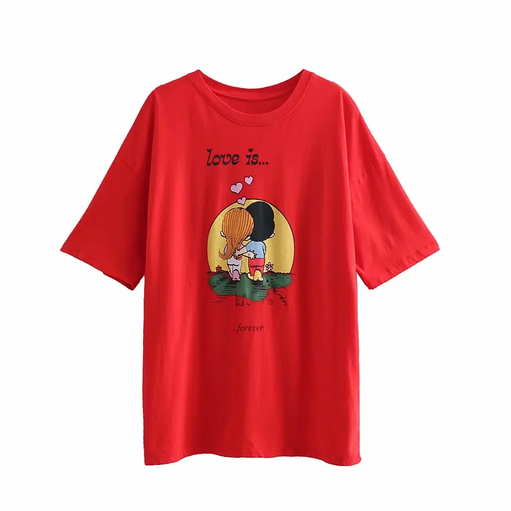 Новинка, женская модная повседневная Красная футболка с круглым вырезом и коротким рукавом, летняя Базовая шикарный вязаный Топ T212