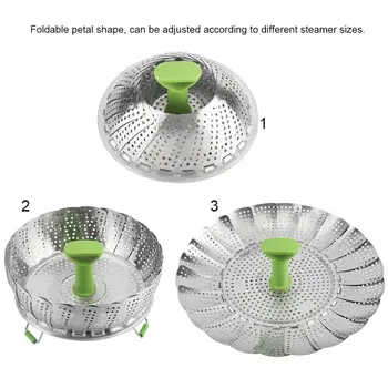

11 Inch Stainless Steel Telescopic Folding Steamer Steaming Bracket Cooking Tool steamer rack Kitchen Accessories