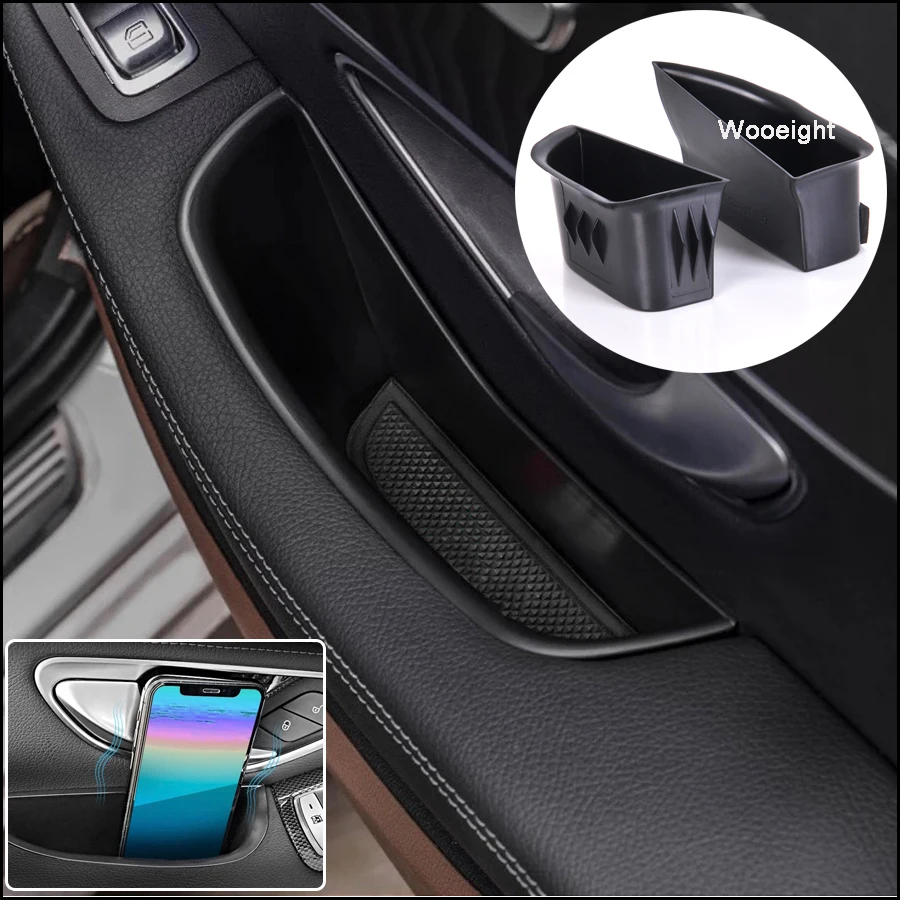 2Pcs Car Front Door Handle Storage Box Armrest Box Container Holder For Mercedes Benz W176 A Class 2012 2013 2014 2015 (7)