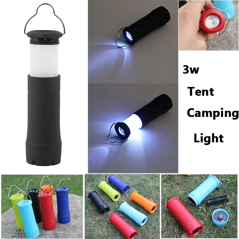 2016 New 3W Tent Camping Lantern Light Hiking LED Flashlight Torch Outdoor Lamp 200LM Portable Lanterns