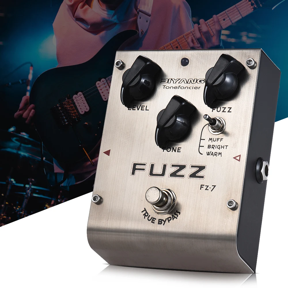 BIYANG FZ-7 Tonefacier Series 3 Modes Fuzz Guitar Effect Pedal True Bypass Full Metal Shell Guitar Pedal