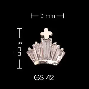 5 шт./лот, 3D металлические стразы для дизайна ногтей, серия, циркониевые стразы, украшения для ногтей высшего уровня, циркониевые бриллиантовые маникюрные Роскошные подвески для ногтей из сплава - Цвет: GS42