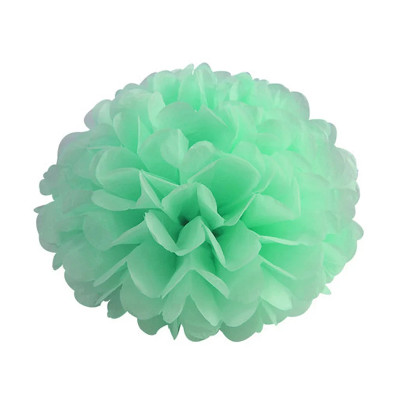 5 шт. 6 ''-12'' бумажные помпоны для свадебных декораций бумажные цветы шар для детского дня рождения украшения бумажные помпоны - Цвет: mint green