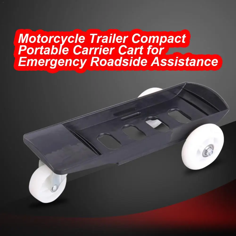 

Motorcycle Trailer Broken Tire Emergency Power Trailer Compact Portable Carrier Cart For Emergency Roadside Assistance