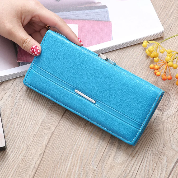 New Style Korean Style Candy Colored Three Fold Wallet Women Mid-length Women's Clutch Bag Quality Female Purse Multi Pocket