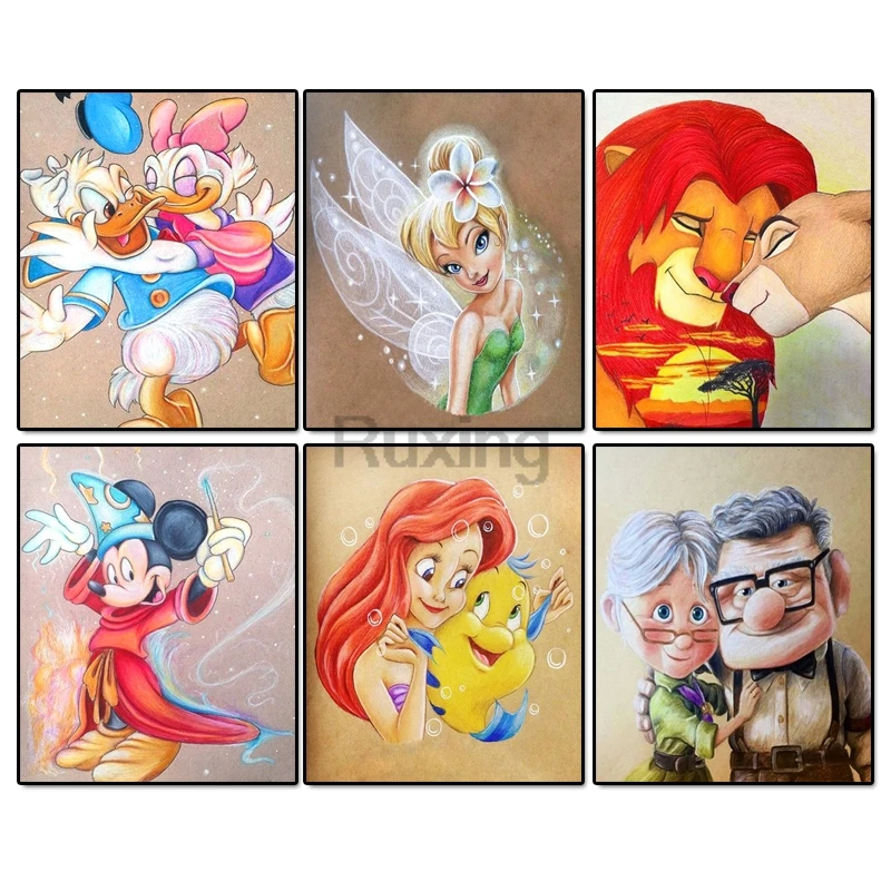 

5D Full Resin Diamond Painting Animated film Lion King,Mermaid Rhinestone Picture Paste Cross stitch DIY Mosaic Embroidery Decor
