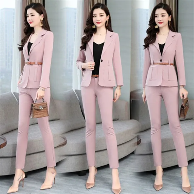 New 2019 Office Lady Style Fashion Solid Color Patchwork Slim Fit Suit Women Women S Clothing  640x640 