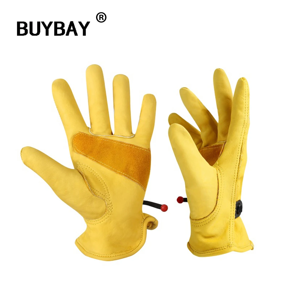 

Work Gloves Cowhide Leather Men Working Welding Gloves Safety Protective Garden Sports Driver MOTO Wear-resisting Gloves for men