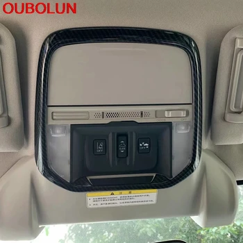 

OUBOLUN For Subaru Forester SK 2018 2019 Front Roof Reading Light Frame Sticker Cover Trim Interior Accessories ABS Carbon Fiber