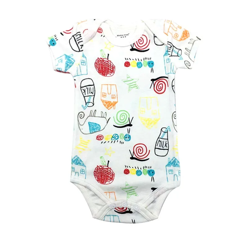 Newborn Baby Jumpsuit Infant Boy Girl Clothes Summer Short Sleeve Bodysuit for Newborn Baby Clothing Baby Costume Baby Clothing - Цвет: 10