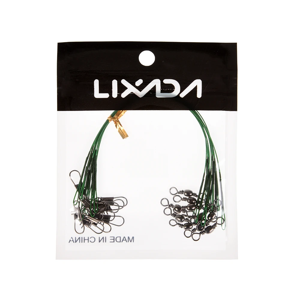Lixada 10 шт. высокопрочная рыболовная проволока с нейлоновым покрытием лидер