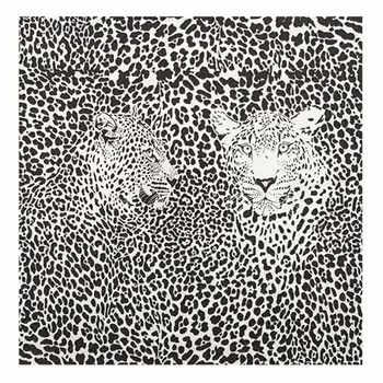 

20 table papers napkins tissue white and black printed Leopard vintage decoupage wedding party towel decorative serviettes mat