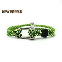 Больше цветов в морском стиле, спортивный походный парашютный шнур, браслет для выживания, Мужская Скоба из нержавеющей стали, пряжка, Паракорд, мужской браслет