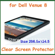 5 шт Заказной Прозрачный ЖК-экран протектор Защитная пленка для Dell Venue 8 без розничной упаковки Размер 206,5x124,5 мм