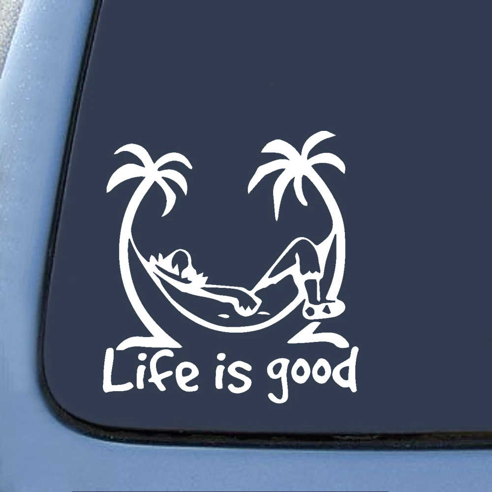 Виниловая наклейка Life is Good для автомобиля с цитатами украшение на окно заднее