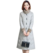 Новое поступление ЛИВА девушка Офисные женские туфли с длинными рукавами длинные воротник-стойка Однобортный Искусственная кожа пальто KTR-006