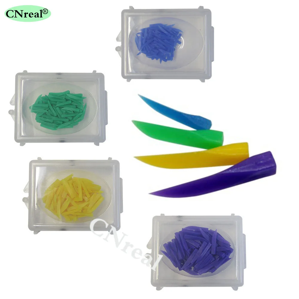 4 packs/lot (L/M/S/SS) Dental Plastic Wedges for Oral Endodontic