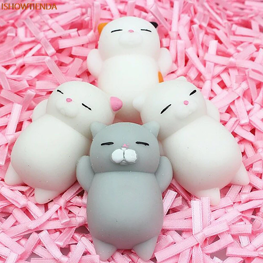 Buy 3pcs Cute Mochi Squishy Cat Squeeze Healing Fun