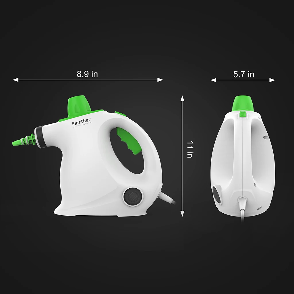 Finether ручной паровой очиститель/Швабра для пола для ванной, кухни, Ковров, окон, дезинфицирующее средство с удлинительным шлангом для окон