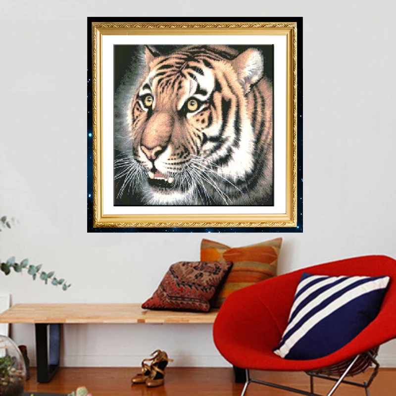

Tiger 20x20cm Diy Diamond Painting Sets Embroidery Cross Stitch Rhinestone Pasted Painting Diamond Square Drill Free Shipping