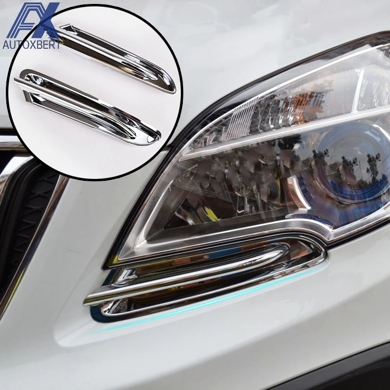 

AX CHROME FRONT LIGHT TRIM COVER FOR OPEL VAUXHALL MOKKA/BUICK ENCORE HEAD LAMP BEZEL GRANISH MOLDING 2012 2013 2014 2015 2016