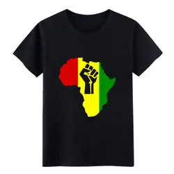 Африка мощность раста Регги Музыка футболка для мужчин создать футболка плюс размеры 3xl одежда Fit забавные повседневное демисезонный