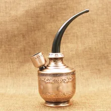 

1pc Bronze Water Smoking Pipe Shisha Hookah Cigarette Holder Pipe Hookah Filter Smoke Tar High Quality