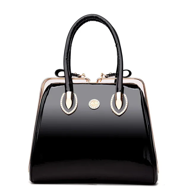 Famous Women Frame Handbag Patent Leather Shoulder Bag Las Famous Women Frame Handbag Patent Leather Shoulder Bag Las Designer Handbags High Quality Large Capacity Tote