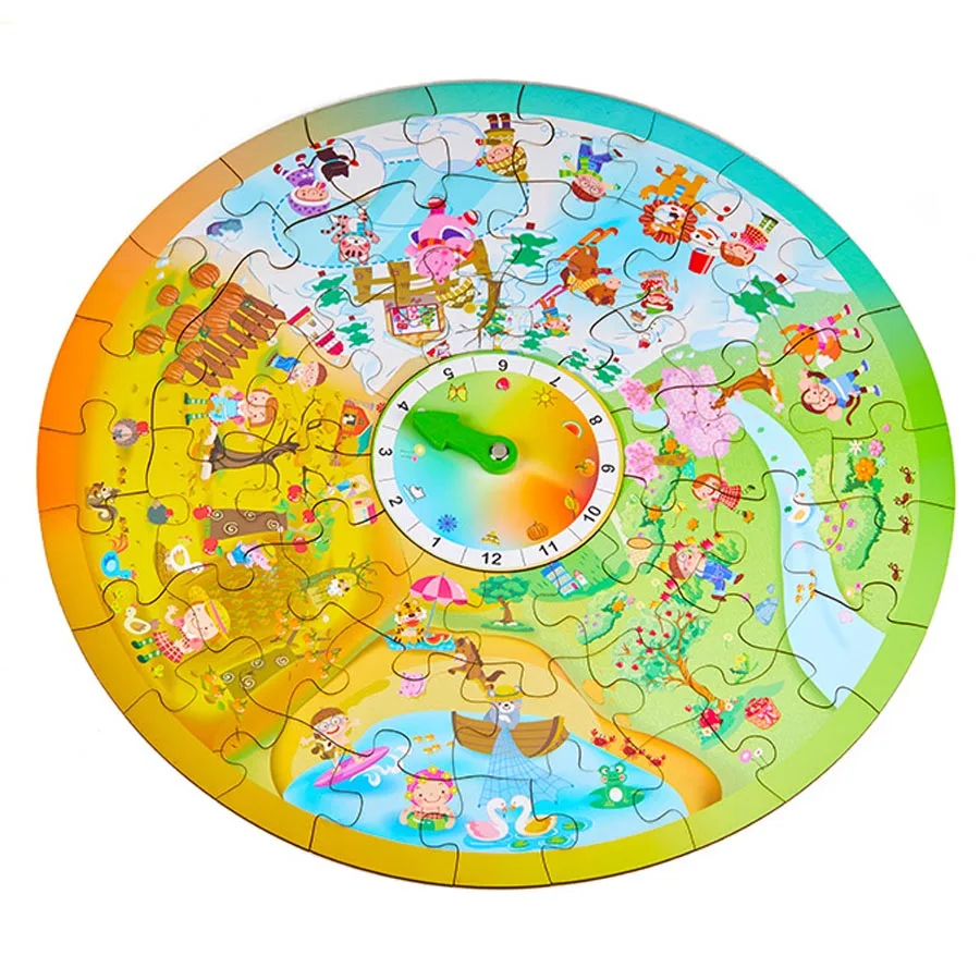 Clock Wooden Puzzle(12)