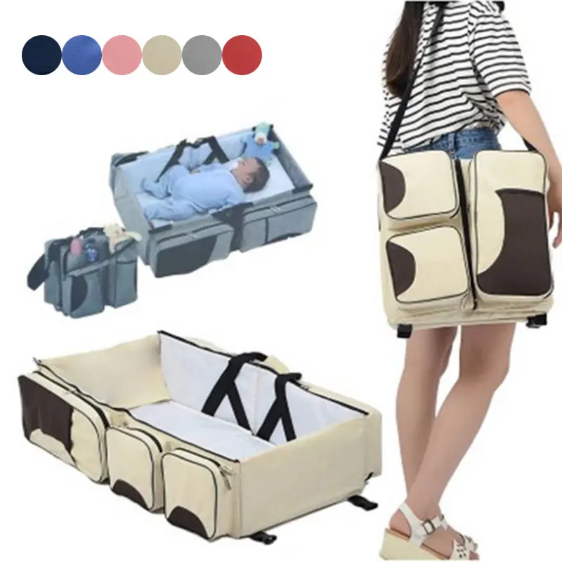 

Portable Folding Baby Crib Travel Bed Multifunction Large Capacity Mother Shoulder Bag FJ88