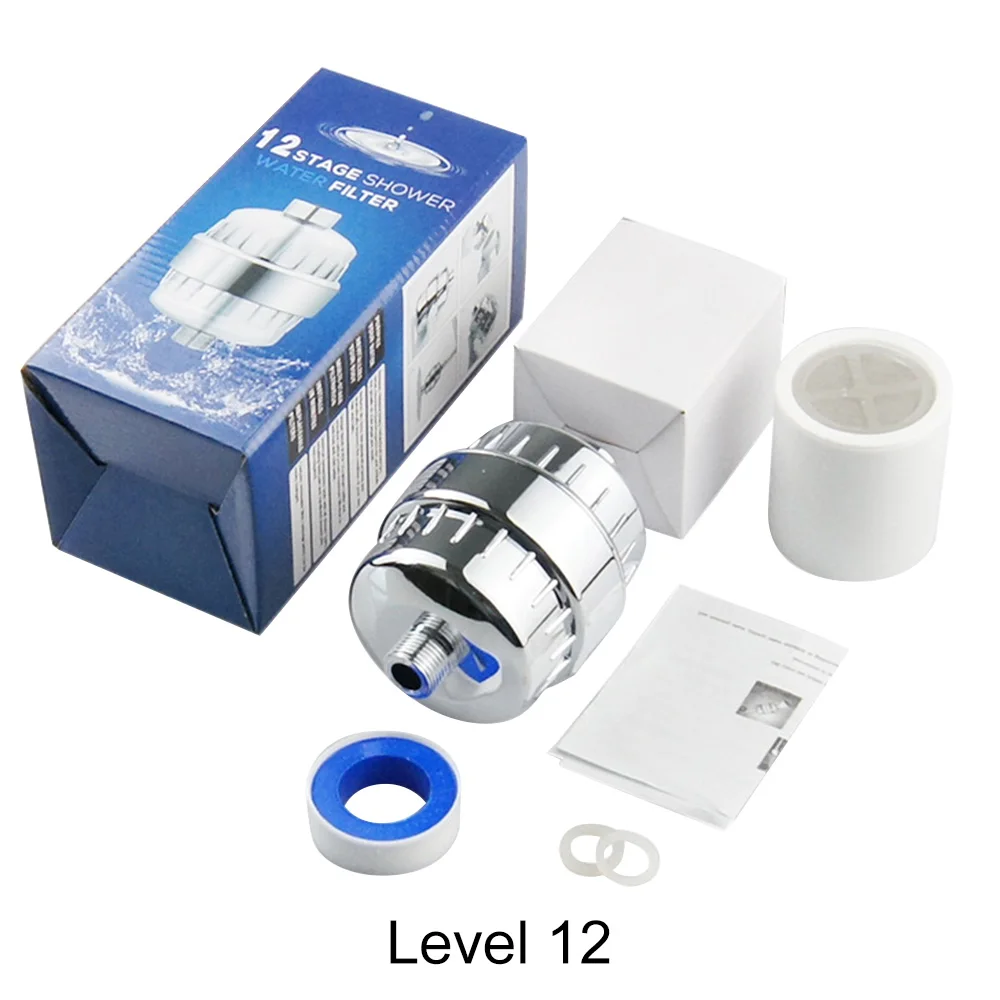 

12/15 Stages Water Shower Filter Purifier For Bathroom Hard Water Softener Chlorine Removing Bathing Filter
