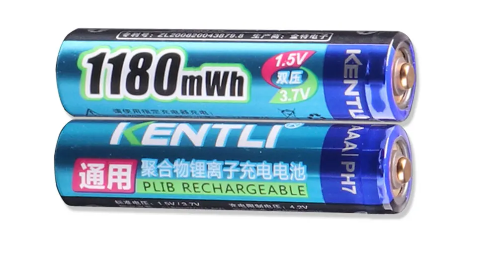 2 шт./лот 1,5 V 1180mWh литий-ионный полимерный AAA перезаряжаемый аккумулятор