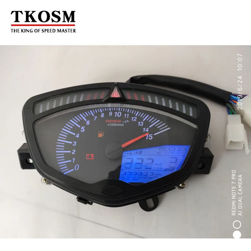 

TKOSM Universal Motorcycle Yamaha LYM110-2-3 C8 Speedometer Digital Odometer Adjust 7 Color For Yamaha