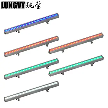 

Free shipping 6pcs/lot Outdoor 18*4w Color DMX RGBW 4in1 LED Wall Washer Stage Disco Light