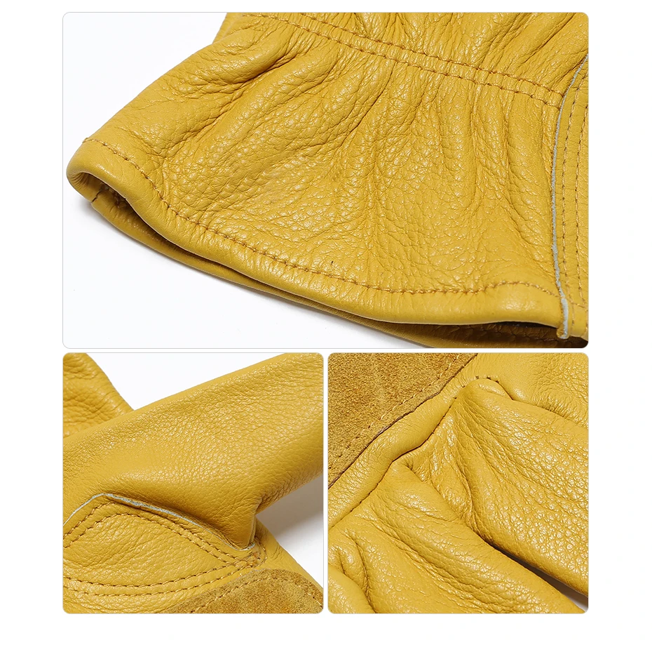 QIANGLEAF брендовые новые мужские рабочие перчатки из воловьей кожи, защитная одежда для мужчин, защитные зимние рабочие сварочные перчатки 3ZG