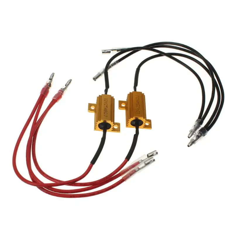 2 x CARCHET 25W 8ohm LED Turn Signal Light Resistor Flash Rate Controller