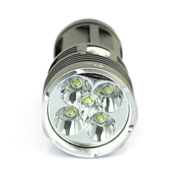 

MUQGEW 6T6 5x CREE XM-L T6 LED Flashlight Torch Lamp 3 Modes 18650ign 2017 Newest Brand New Unique High power 8000 LM