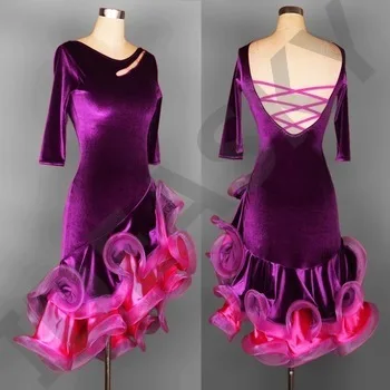 Adult Latin Dance Dresses 9 color Ballroom Dance Dress Latin Dance Dress Ladies Costumes Lulu Dance Dress Salsa Leotard Ladies