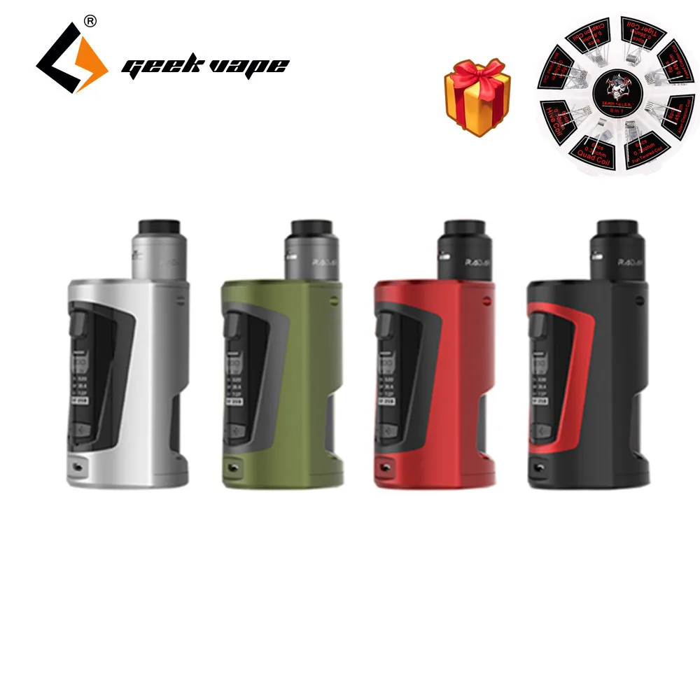 

Electronic Cigarette Kit Original Geekvape GBOX Squonker 200W Mod with Radar RDA and 8ml Squonk bottle AS chipset 8 in 1 Coil